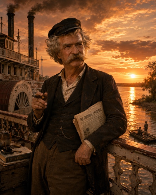 Portrait of Mark Twain